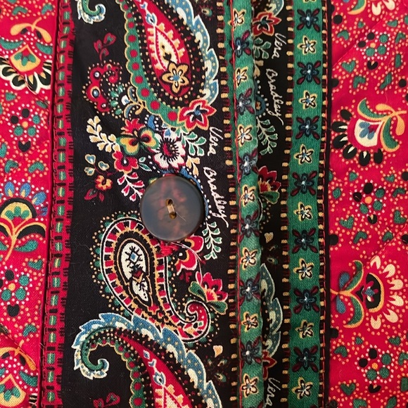 Vera Bradley Quilted Red Cotton Paisley Printed Jacket Size Medium looks new! - Picture 4 of 9